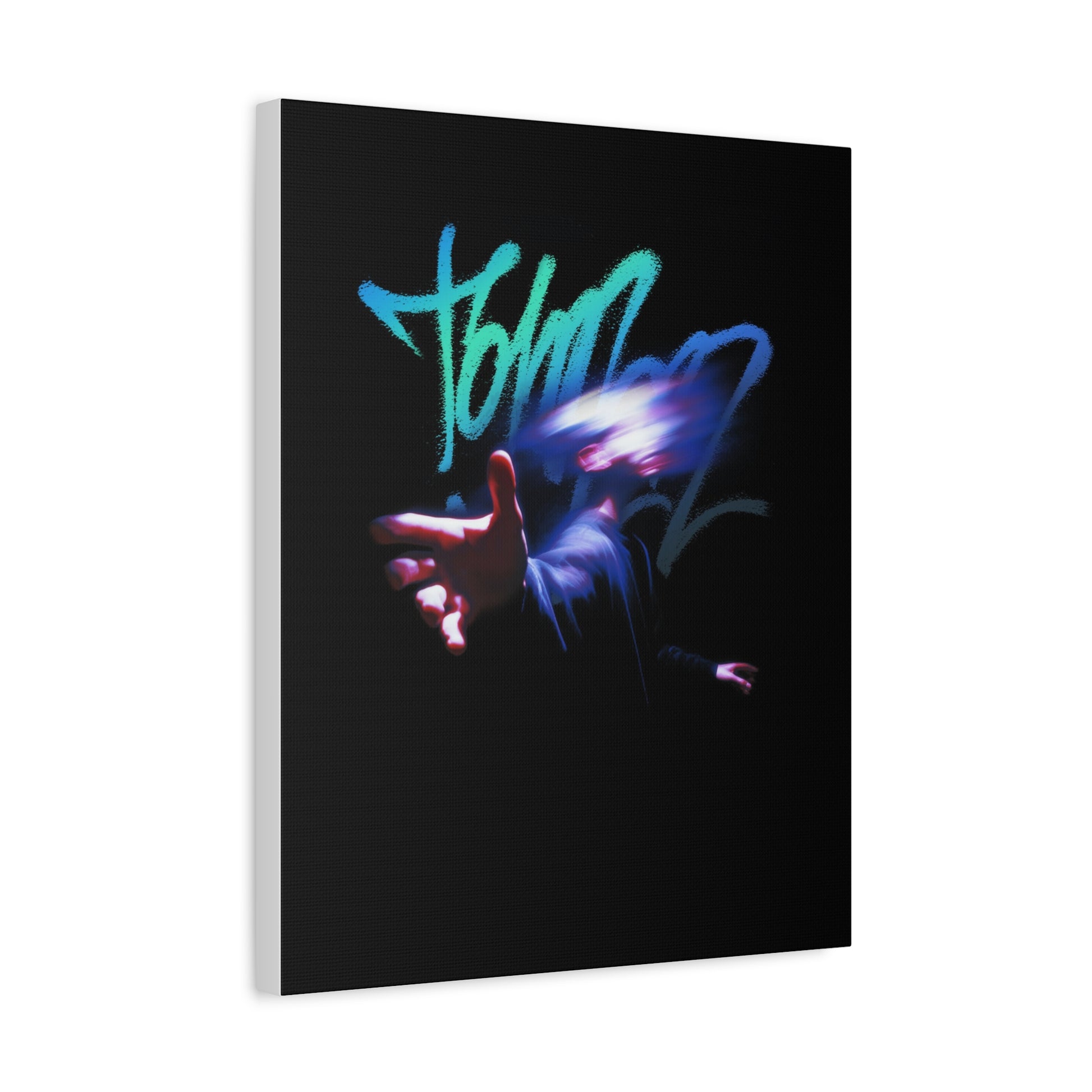 Canvas Wall Art -  Help Me Motion Blur Graffiti Poster