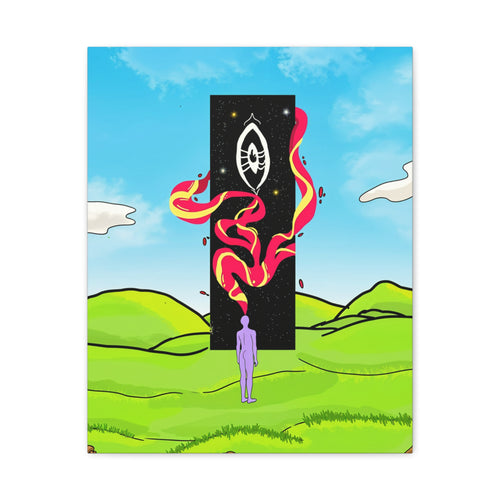 Canvas Poster - Awakening Psychadelic Human Figure Reaching Third Eye