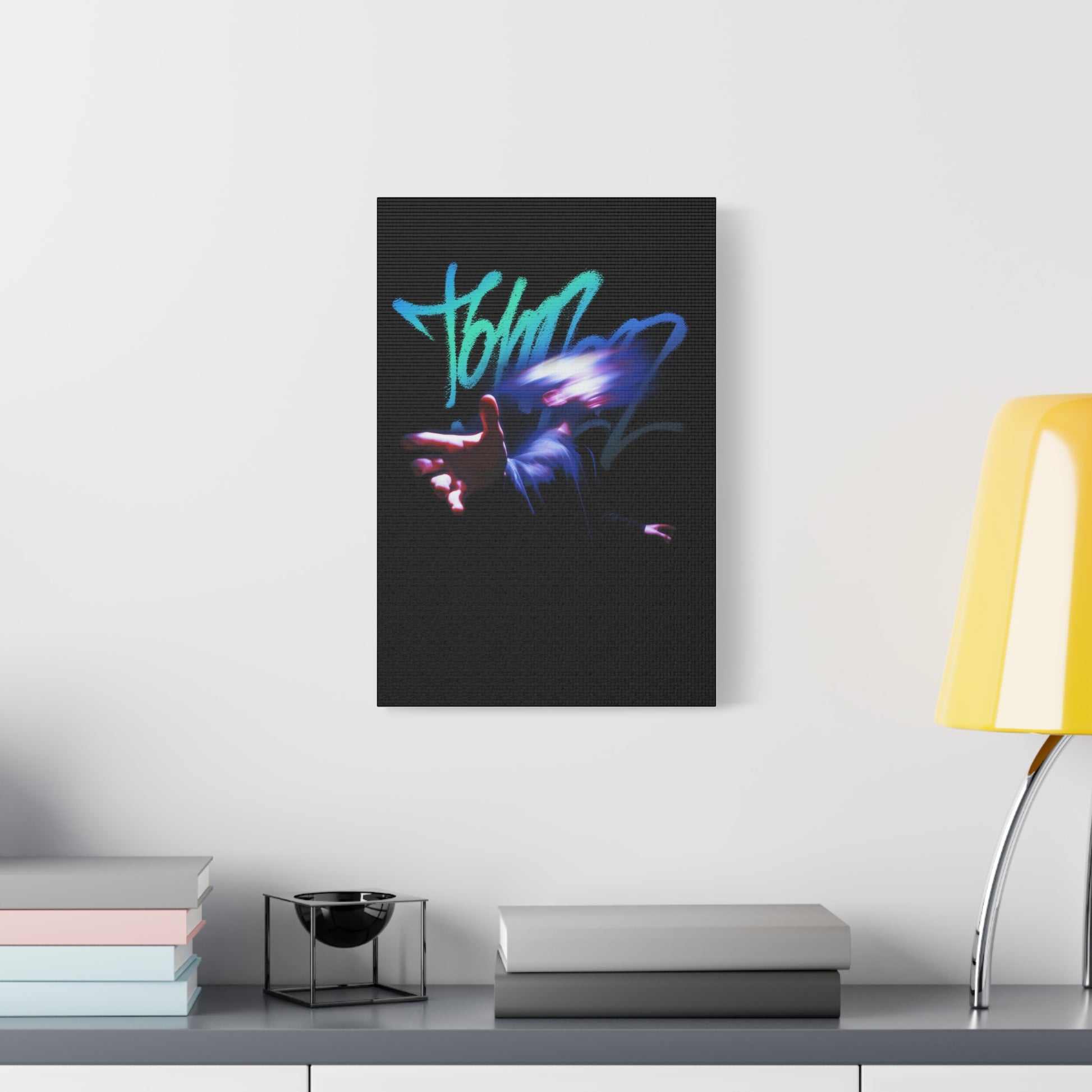 Canvas Wall Art -  Help Me Motion Blur Graffiti Poster