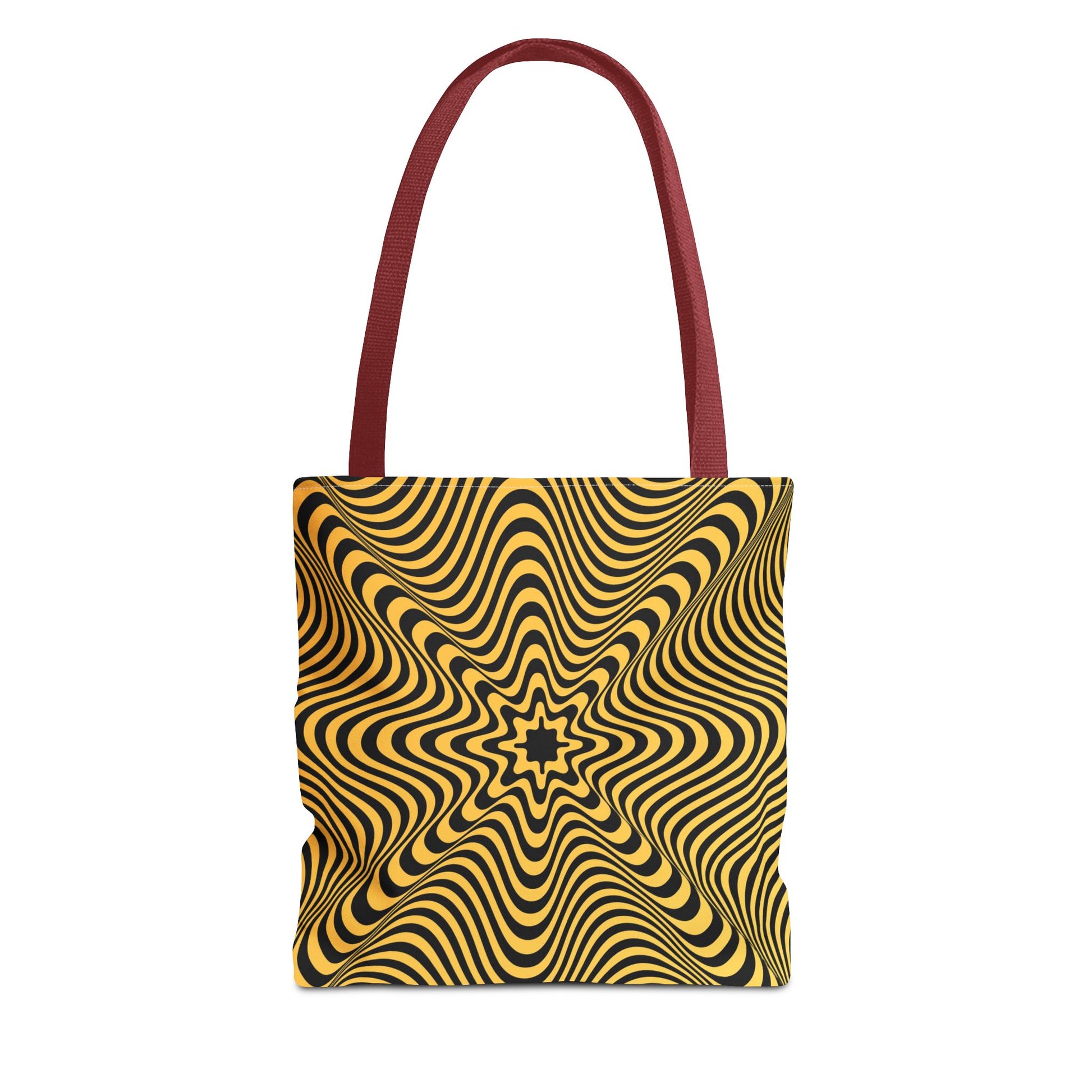 Psychedelic Vortex Tote Bag - Yellow & Black