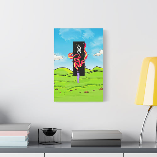 Canvas Poster - Awakening Psychadelic Human Figure Reaching Third Eye