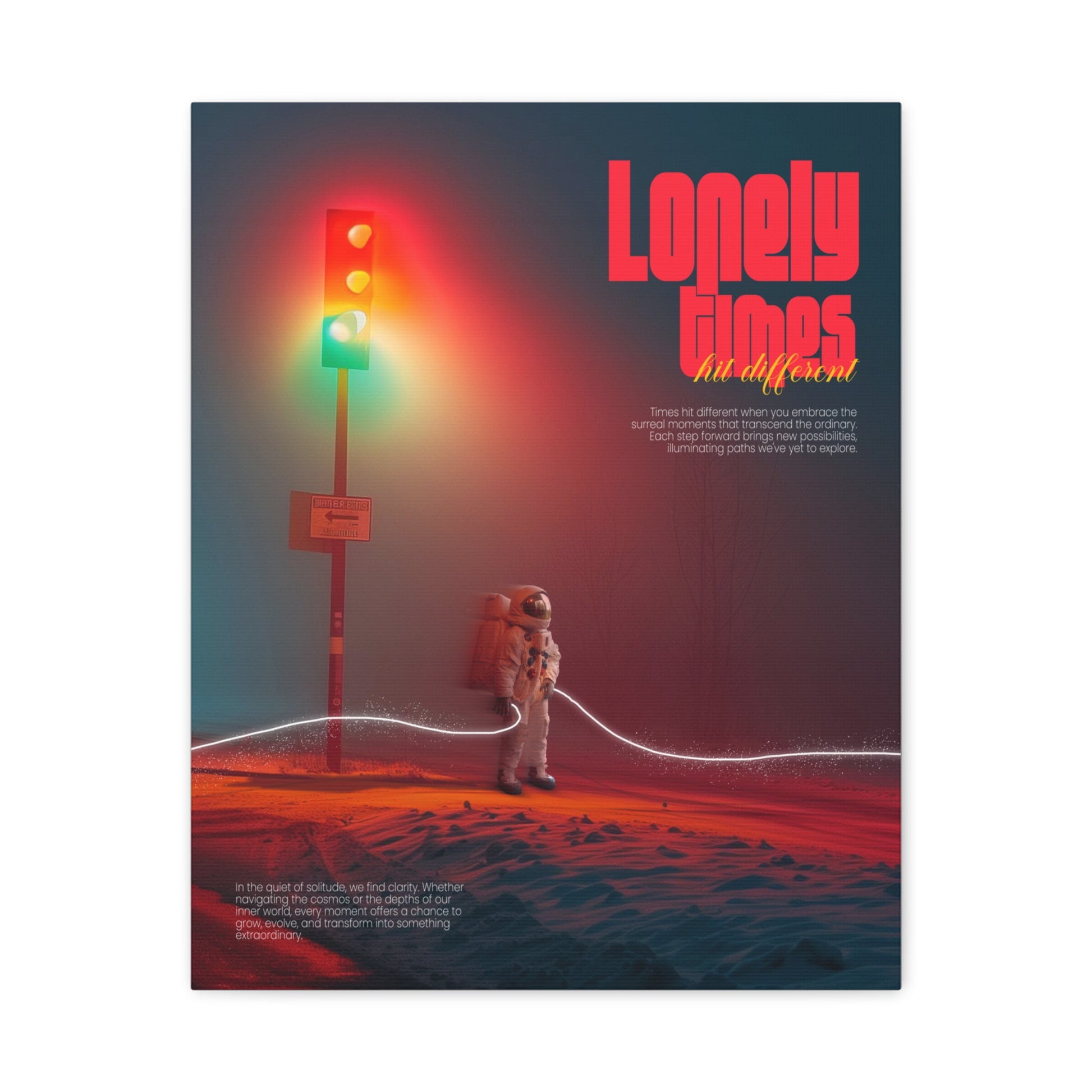 Canvas Print - Lonely Times Astronaut Wall Art