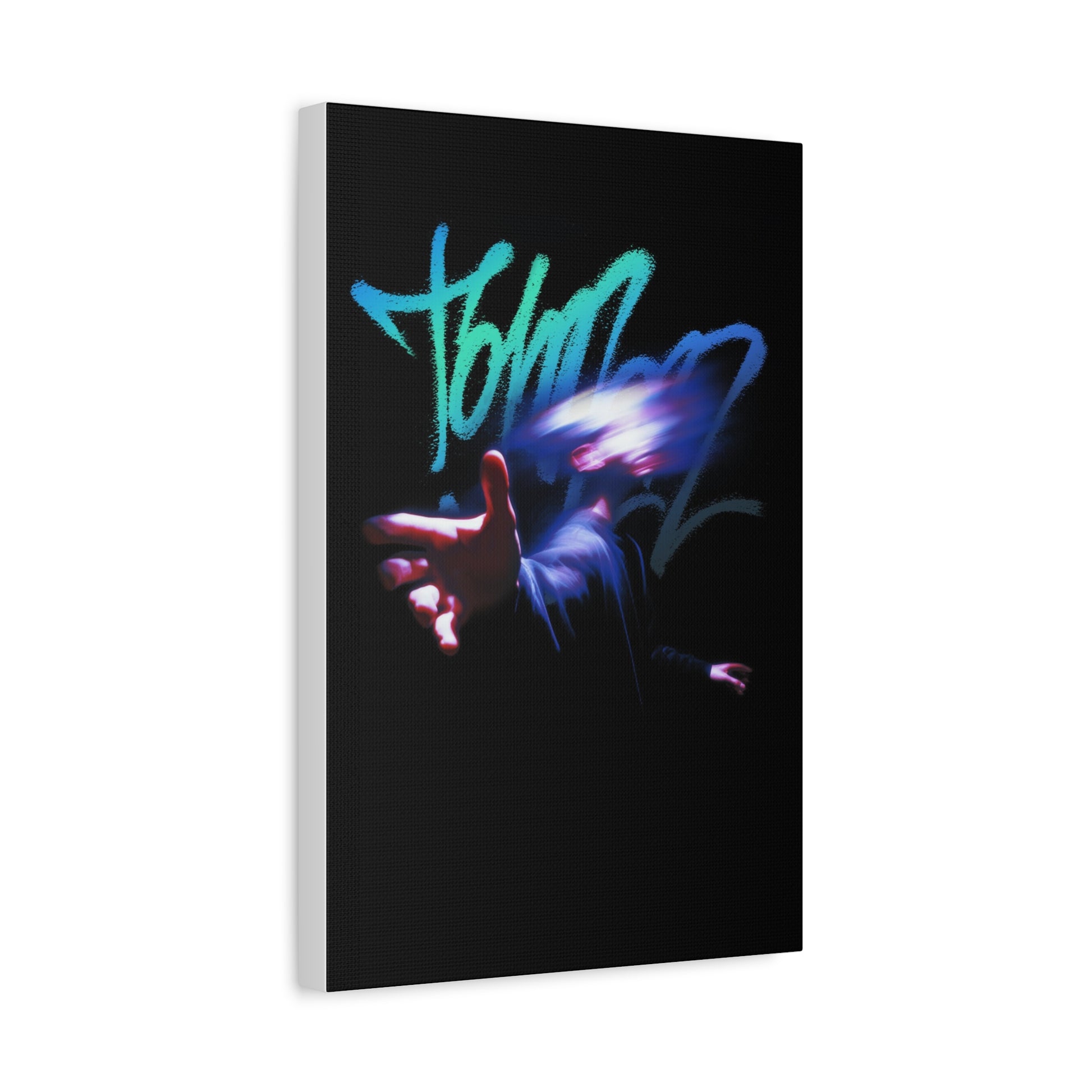 Canvas Wall Art -  Help Me Motion Blur Graffiti Poster