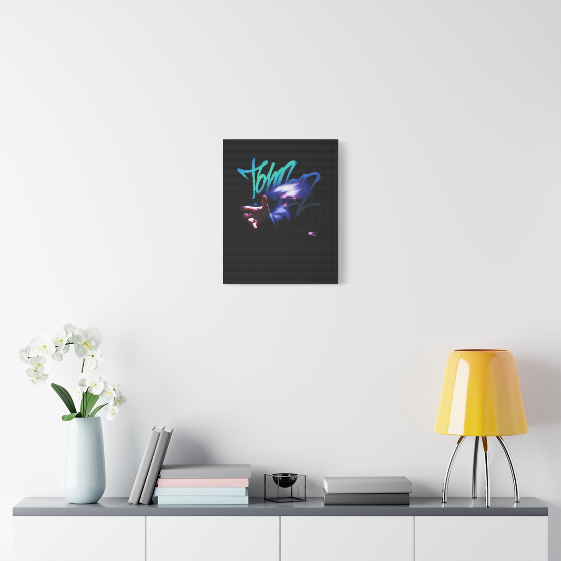 Canvas Wall Art -  Help Me Motion Blur Graffiti Poster