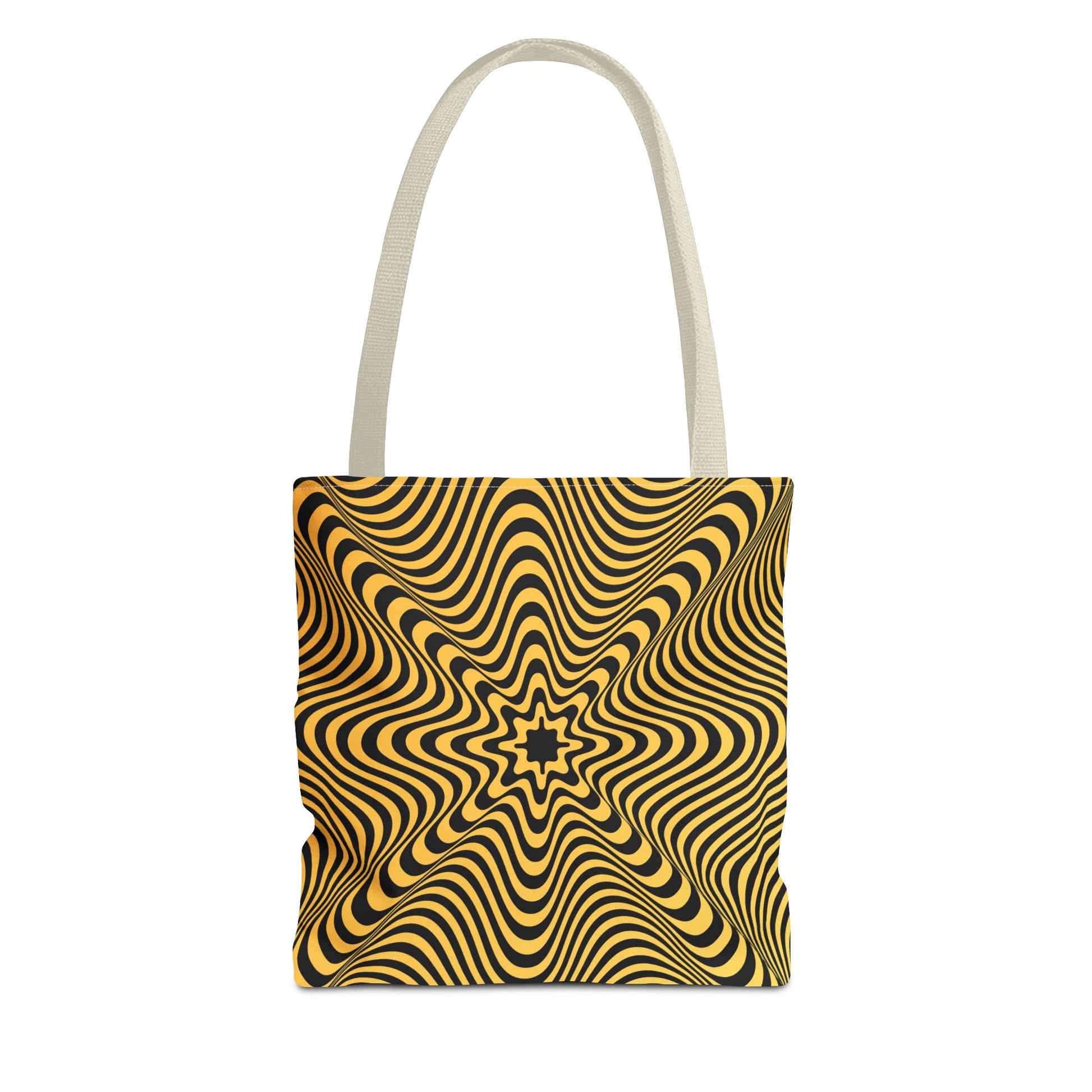 Psychedelic Vortex Tote Bag - Yellow & Black